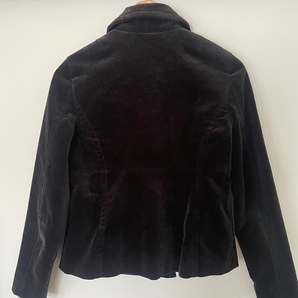 Cropped A line black velvet jacket - Picture 2 of 3